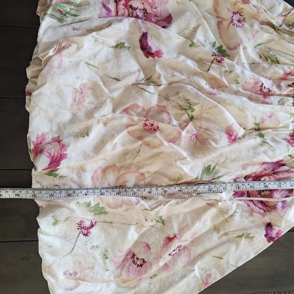 H&M Bubble Hem Floral Dress In Cream/Pink floral Size Small - Picture 10 of 13